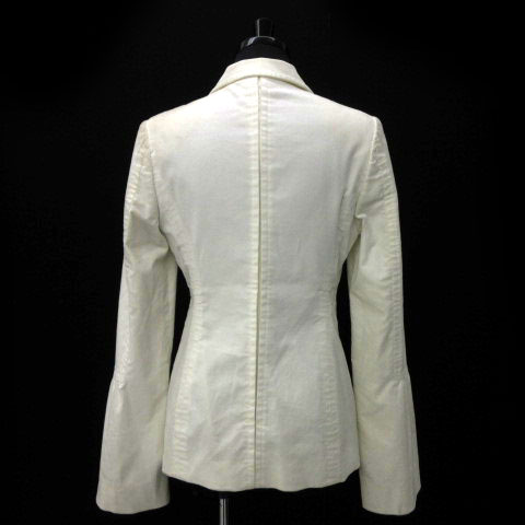 ☆値下げ¥11000→¥9000☆GUCCI ホワイト テーラードジャケット グッチ GUCCI テーラードジャケット ベロア 2B シングル フレア