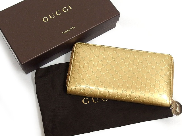 グッチ Gucci 財布 長財布 グッチシマ ハート Gg パテントレザー ラウンドファスナー ゴールド K レディース 101 ベクトルパーク
