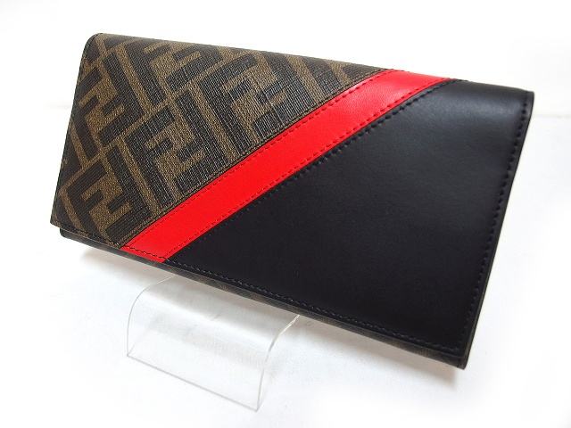フェンディ Fendi 長財布 二つ折り Ff柄 7m0264 xs ブラウン ブラック レッド C メンズ レディース 101 ベクトルパーク フェンディ Fendi 長財布 二つ折り Ff柄 7m0264 xs ブラウン ブラック レッド C メンズ レディース 101 ベクトルパーク