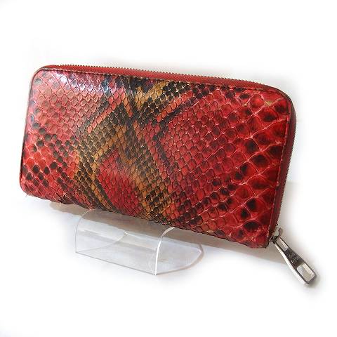 ルイヴィトン Louis Vuitton 長財布 ラウンドファスナー ジッピー ウォレット パイソン N レッド 赤 C メンズ レディース 101 ベクトルパーク