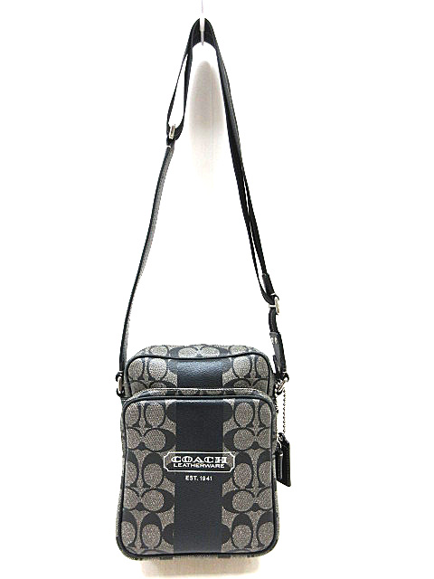 コーチ COACH ヘリテージ シグネチャー ストライプ フライト 