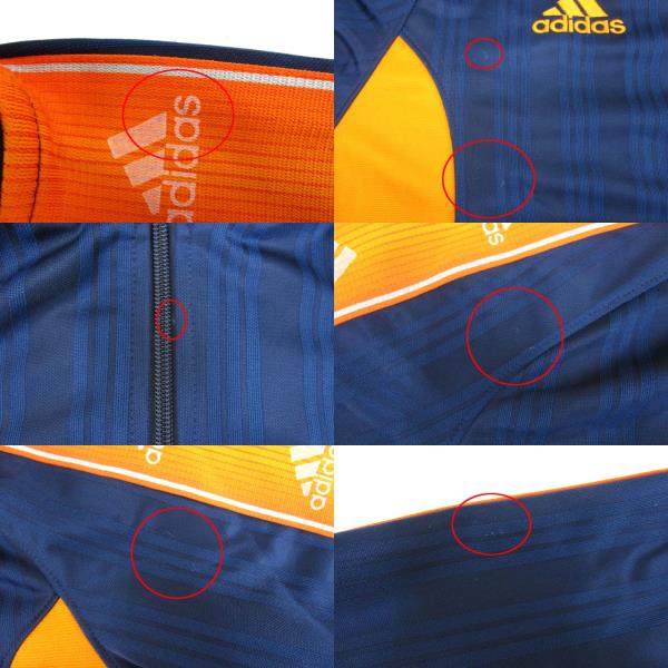adidas ネイビーオレンジ ジャージ　トラックパンツジャケット　セットアップ adidas ネイビーオレンジ ジャージ トラックパンツジャケット