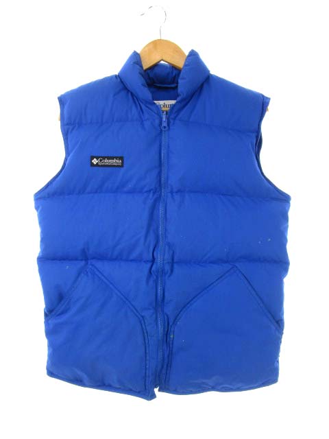 コロンビア Columbia ダウンベスト ワンポイント ブルー M メンズ 103 ベクトルパーク