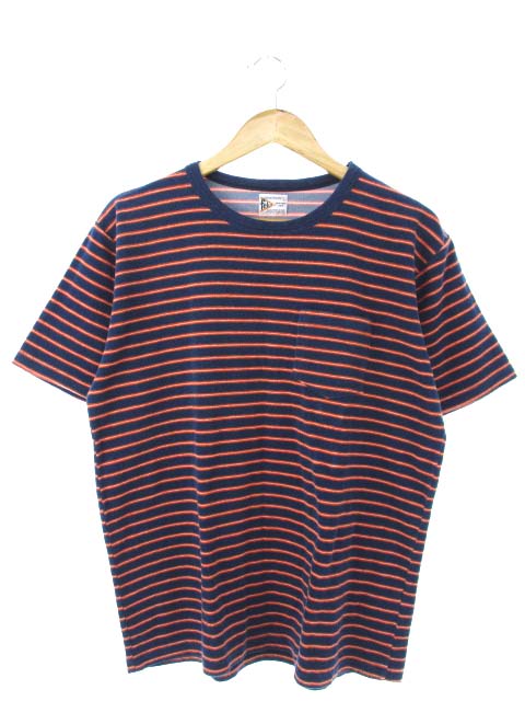 フェルコ Felco パイル地 ボーダー Tシャツ 半袖 トップス ネイビー L メンズ 103 ベクトルパーク