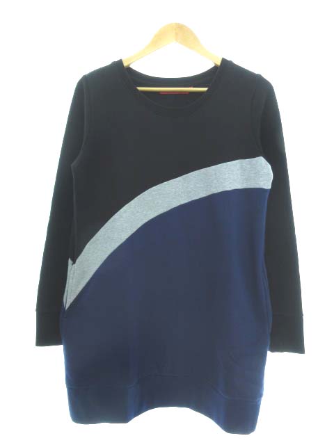 グラニフ Graniph スウェット ワンピース 長袖 裏起毛 ブラック ネイビー F レディース 103 ベクトルパーク