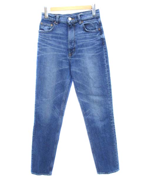 マウジー Moussy プレーン ジーンズ ストレート スリム Plain Jeans Straight Slim デニムパンツ ヴィンテージ加工 27 レディース 103 ベクトルパーク
