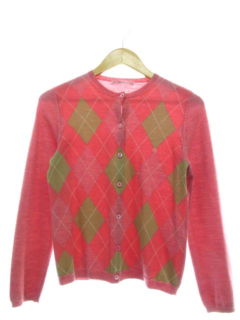 ポールスミスウィメン Paul Smith Women ニット カーディガン アーガイル柄 トップス ピンク M レディース 103 ベクトルパーク