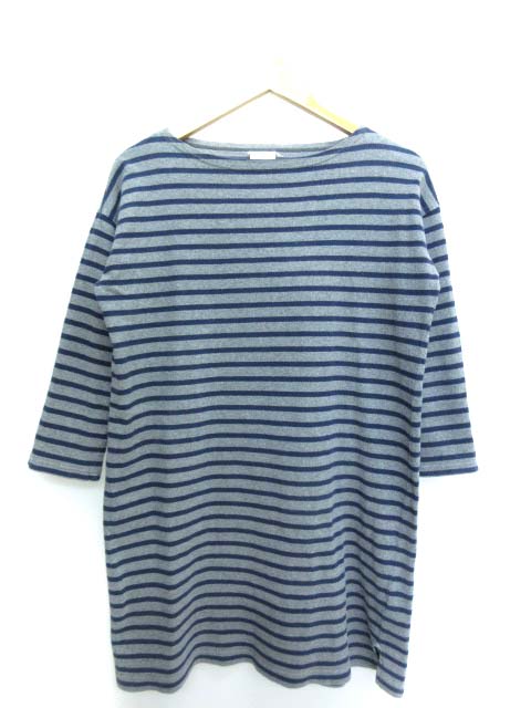 オーチバル Orcival オーシバル ボートネック ワンピース ボーダー 長袖 膝丈 グレー ネイビー レディース 103 ベクトルパーク