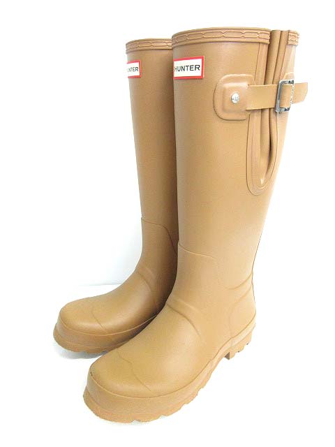 ハンター Hunter レインブーツ オリジナル サイドアジャスタブル Mft9007rma キャメル Uk7 メンズ 103 ベクトルパーク