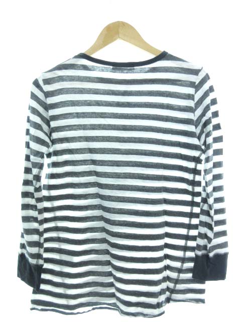 レッドチョップワークス Red Chop Works ボーダーロングtシャツ カットソー 長袖 トップス グレー ホワイト 38 レディース 103 ベクトルパーク