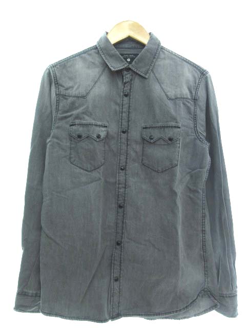 ザラマン Zara Man デニム ウエスタンシャツ 長袖 トップス グレー M メンズ 103 ベクトルパーク