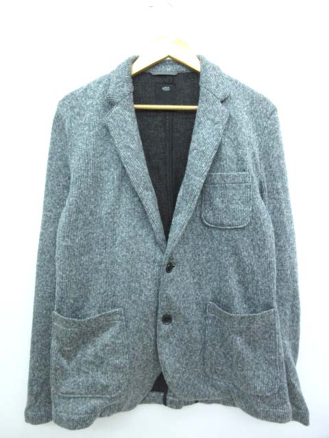 アズールバイマウジー Azul By Moussy ニット テーラードジャケット アウター 上着 グレー L メンズ 103 ベクトルパーク