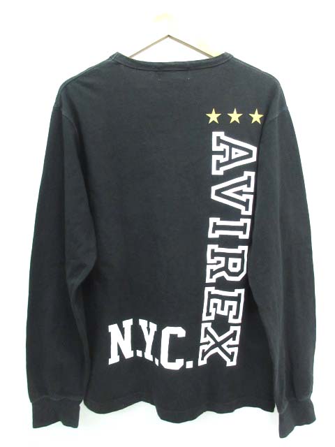 アヴィレックス Avirex ロング Tシャツ カットソー 長袖 トップス ブラック Xl メンズ 103 ベクトルパーク