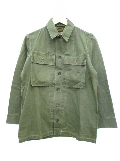 ヴィンテージ Vintage オランダ軍 50 S Hbt ユーティリティシャツ ジャケット ユーロミリタリー オリーブ 92 メンズ 103 ベクトルパーク