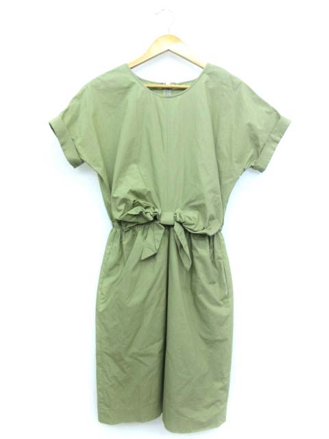 グランターブル Grand Table ワンピース 半袖 ミディ丈 リボン カーキ レディース 103 ベクトルパーク