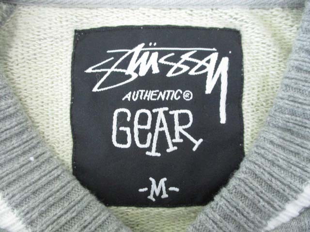 【✨人気】stussy ステューシー スウェット スタジャン グレー M ステューシー STUSSY スウェットジャケット スタジャン ワッペン