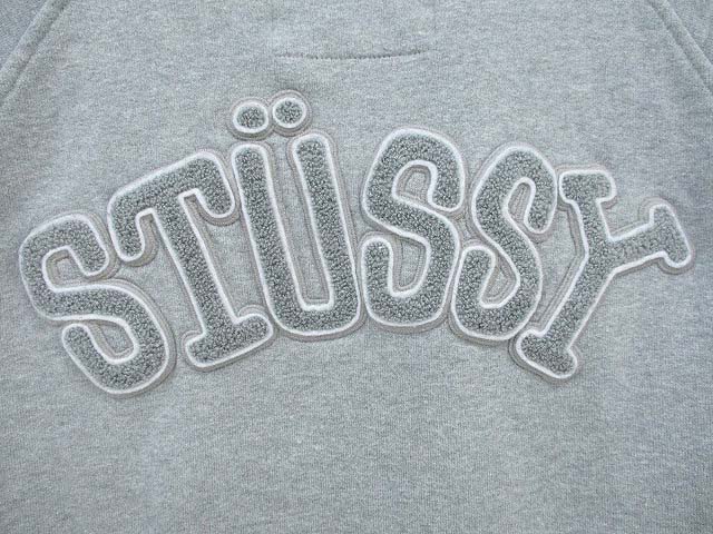 【✨人気】stussy ステューシー スウェット スタジャン グレー M ステューシー STUSSY スウェットジャケット スタジャン ワッペン