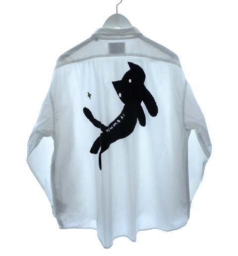 ニコアンド Niko And ツモリチサト Tsumori Chisato コラボ ワイヤー入り プリント シャツ キラネコ ホワイト M メンズ レディース 103 ベクトルパーク