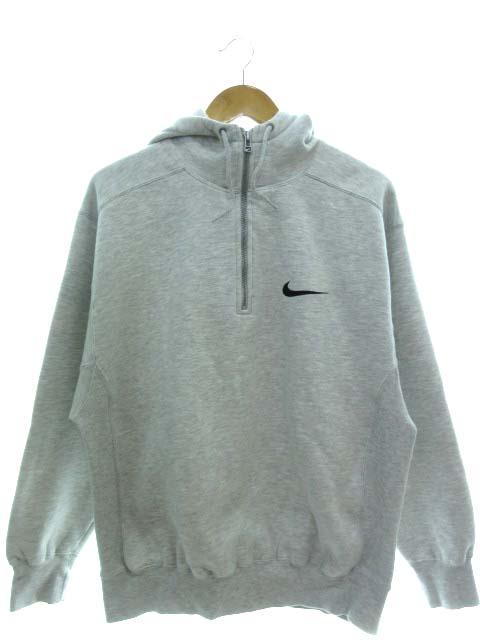 Nike グレー ハーフジップ スウェット NIKE ハーフジップスウェット グレー L 刺繍ワンポイントロゴ バイキング Nike ハーフジップ スウェット L グレー