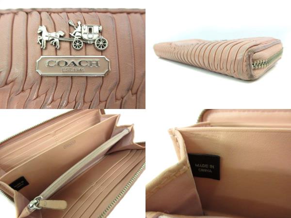 コーチ COACH マディソン ギャザー 長財布 ウォレット ラウンド