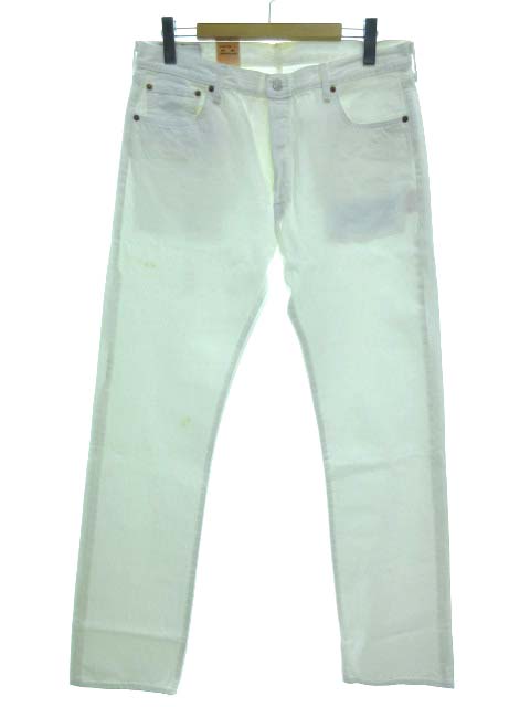 未使用品 リーバイス Levi S 501 0651 ホワイト デニムパンツ ジーンズ ストレート フラッシャー付き ビッグサイズ 36 メンズ 103 ベクトルパーク
