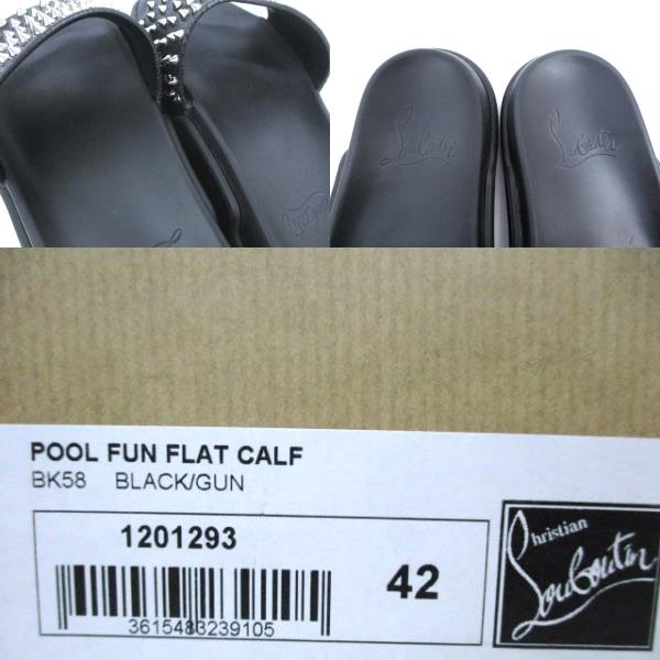 未使用品 サイズ42 POOL FUN FLAT CALF サンダル スパイク 未使用品 サイズ42 POOL FUN FLAT CALF サンダル スパイク