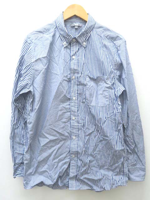 ユニクロ Uniqlo ストライプ コットン 長袖 ボタンダウンシャツ L メンズ 104 ベクトルパーク