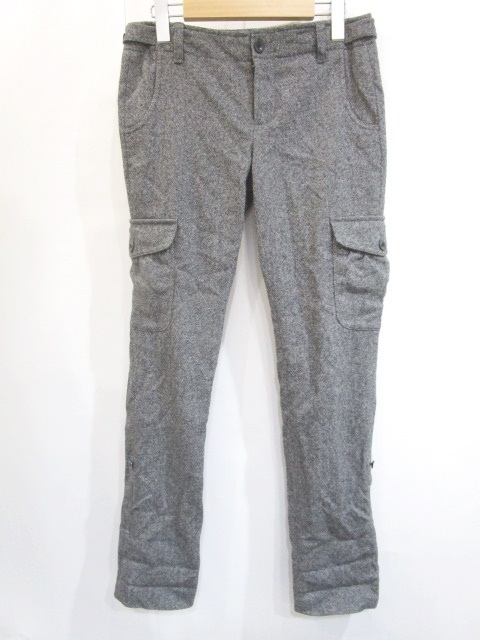 old gapダークグレー カーゴパンツ ウール系素材