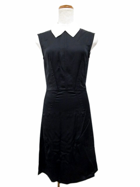 ミュウミュウ miumiu ワンピース 衿付き ノースリーブ 黒 ブラック  