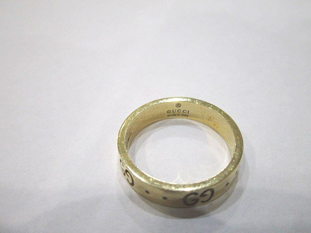 グッチ K18 アイコン リング GG 10号