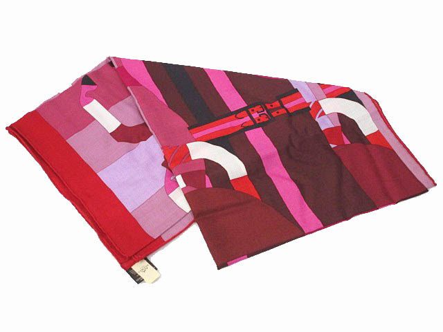 未使用品 エルメス HERMES 大判 ストール カシミヤ シルク ROCABAR H.d  
