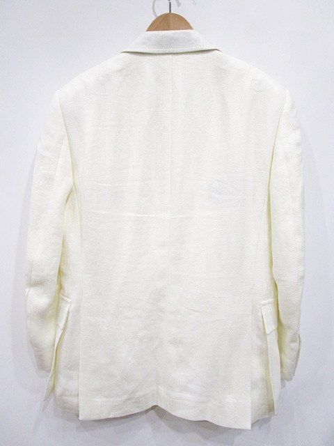 【美品】RALPH LAUREN 麻100% ジャケット Ralph Lauren 麻綿 詰襟ジャケット 裏地シルク100% 日本製 6