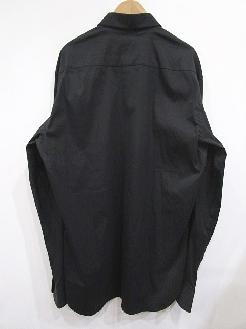 希少 42 XL PRADA ブラック 黒 長袖シャツ ドレスシャツ ストレッチ プラダ PRADA ワイシャツ ポプリンストレッチシャツ ブラック