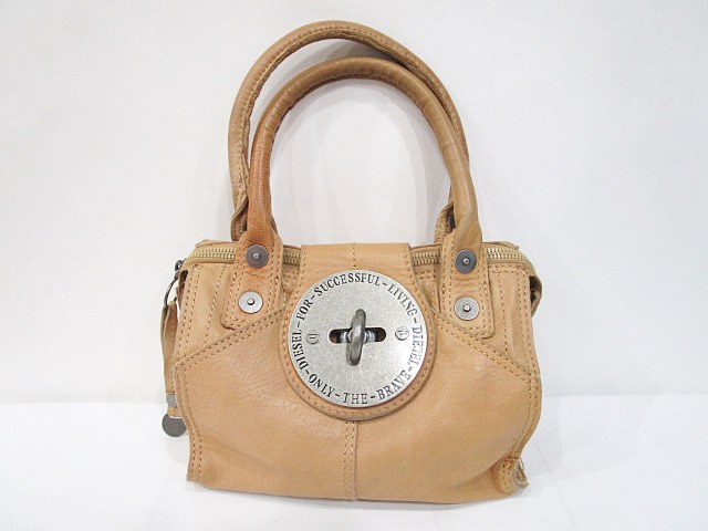 ディーゼル DIESEL ハンドバッグ レザー ベージュ 1130 レディース 106 