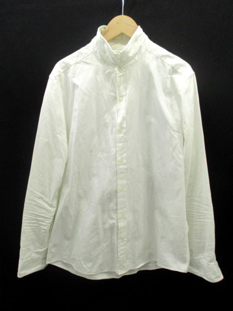 カルバンクライン Calvin Klein シャツ スタンドカラー 長袖 ホワイト 白 ｌ メンズ 107 ベクトルパーク