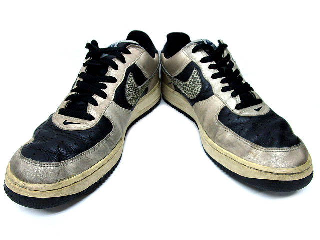 ナイキ Nike Air Force 1 B エアフォース 黒蛇 001 希少 スネーク 28 シルバー T 555 メンズ 108 ベクトルパーク