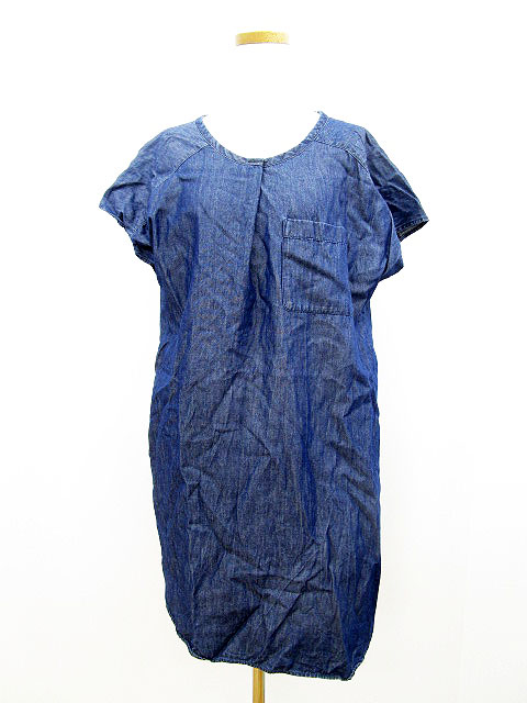 ユニクロ Uniqlo カットソー チュニック 半袖 コットン L 青 ブルー レディース 109 ベクトルパーク