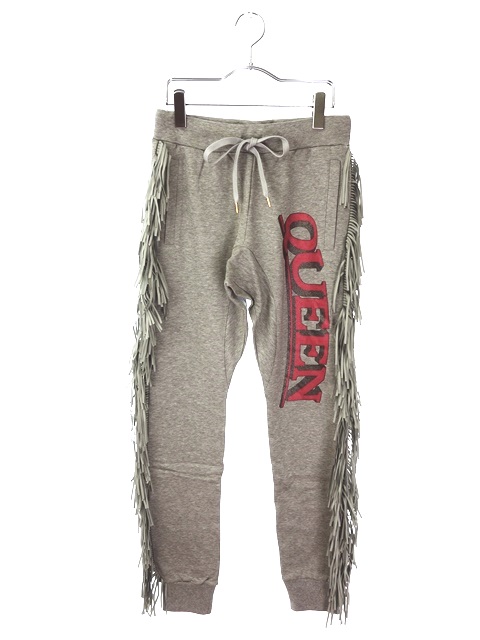 未使用品 ドレスキャンプ Dresscamp 15ss パンツ スウェット イージー フリンジ Queen 46 グレー メンズ 109 ベクトルパーク