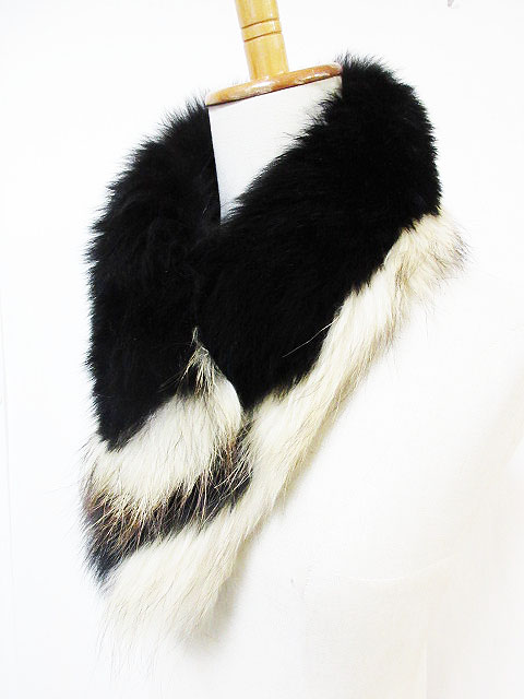 favoria 美品 ファー マフラー ティペット リアルファー ラクーン  