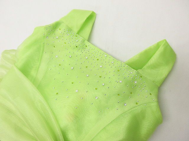 未使用品 キッズ ジュニア リトルプリンセス Littleprincess ドレス シューズ セット 発表会 リボン ライトグリーン 黄緑 緑系 レディース 111 ベクトルパーク