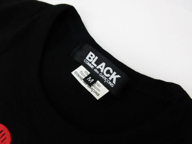 コムデギャルソン　パフスリーブTシャツ　ブラック　M バルーン袖　カットソー コムデギャルソン パフスリーブTシャツ ブラック M バルーン袖