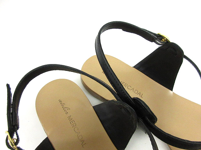 美品】アトリエメルカダル レザーハイヒールパンプス ストラップ 美品】アトリエメルカダル レザーハイヒールパンプス ストラップ