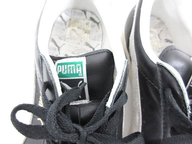 プーマ PUMA スニーカー バスケット ロー レザー 合皮 ブラック