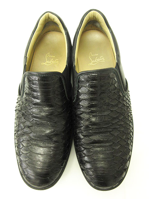 クリスチャンルブタン Christian louboutin パイソン スリッポン 