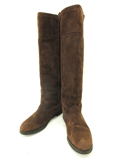ハッシュパピー Hush Puppies ブーツ ロング丈 オーバルトゥ フラット 