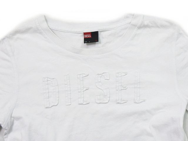 ディーゼル DIESEL Tシャツ カットソー ロゴ Uネック リブ 半袖