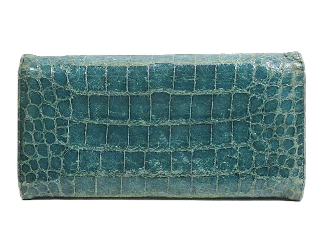 ミュウミュウ miumiu 長財布 ウォレット 二つ折り クロコ 型押し