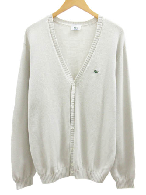ラコステ LACOSTE カーディガン ニット ワニ ロゴ 刺繍 リブ 長袖 