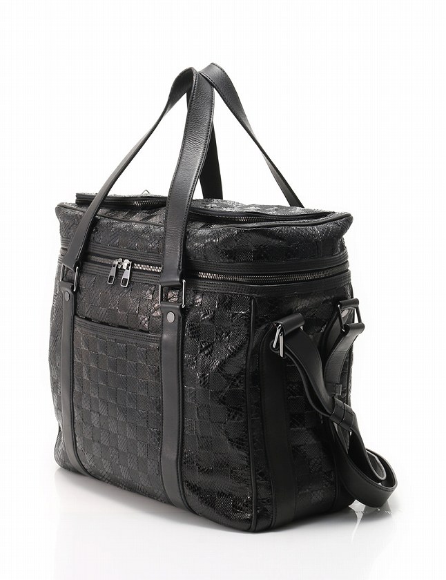 Louis Vuitton ダミエ ブラックレザー バッグ LOUIS VUITTON ルイ・ヴィトン ボディバッグ レザー