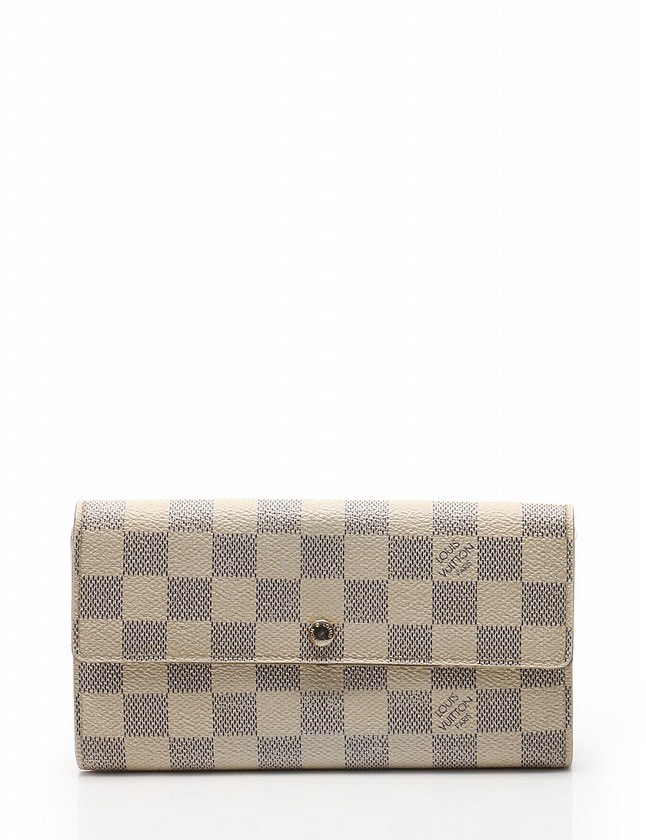 ルイヴィトン LOUIS VUITTON ポルトフォイユ サラ ダミエ アズール 